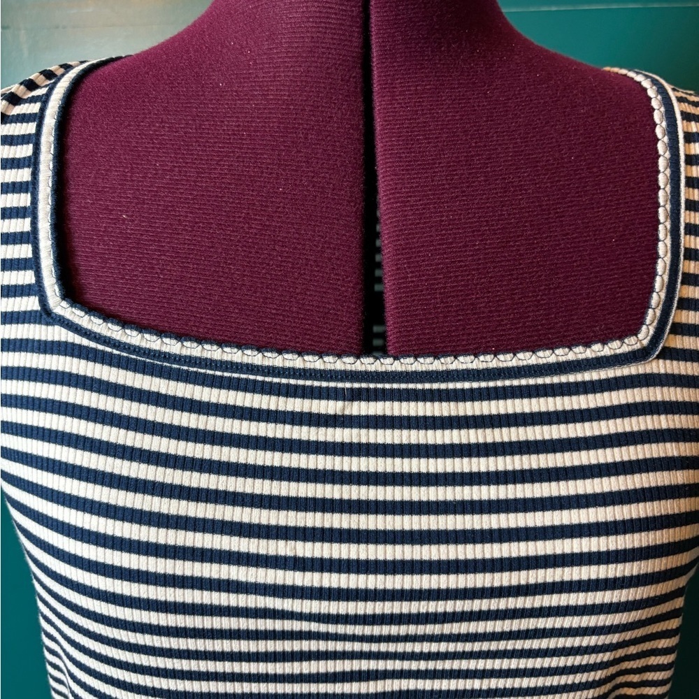 LC Lauren Conrad Navy and White Striped Tank Top Summer - Picture 2 of 5